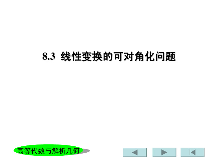 线性变换的可对角化问题