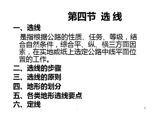选线PPT课件