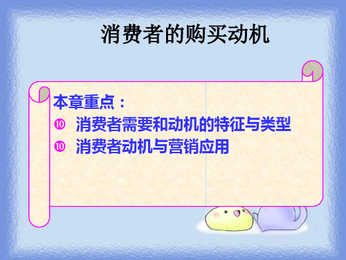 消费者的购买动机培训PPT(共 35张)