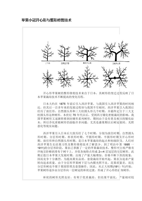 苹果小冠开心形与整形修剪技术