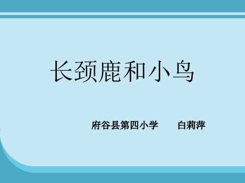 长颈鹿和小鸟课件