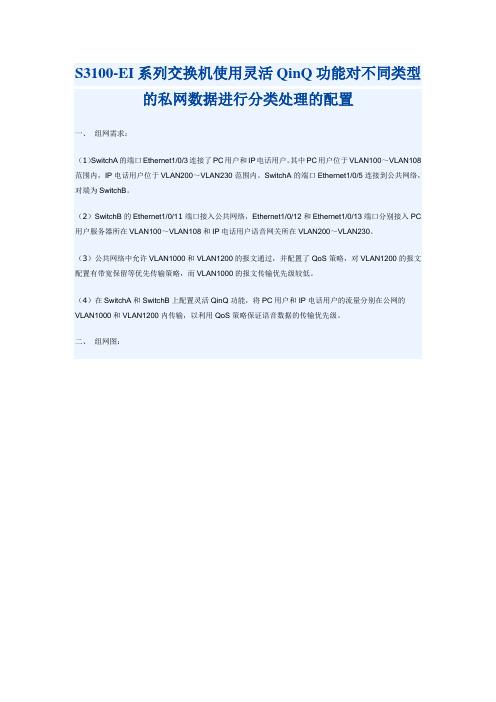 简单的QinQ配置实例
