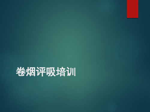 单料烟评吸培训
