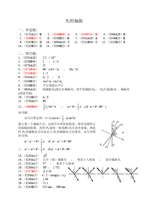 19光的偏振答案