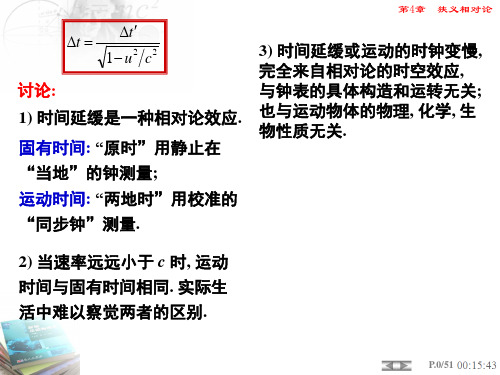 高中物理竞赛专题课件：洛伦兹变换 相对论时空观 质速关系