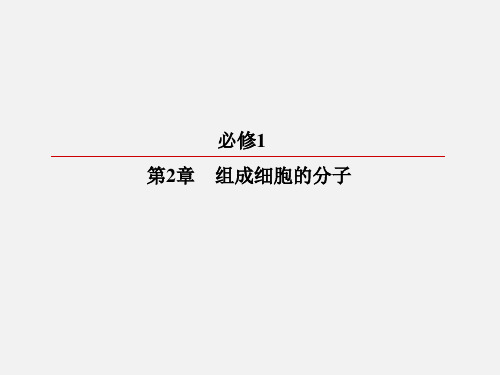 高考生物 一轮复习 组成细胞的分子 第1节 细胞中的元素和化合物 细胞中的无机物 新人教必修1