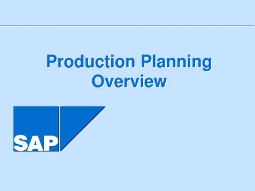 SAP PP普华永道教材