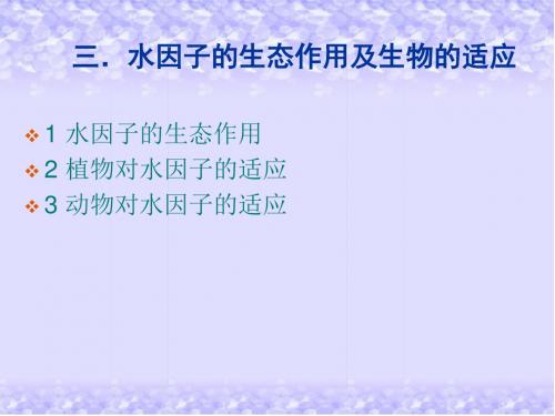 二章生物与环境水土壤资料