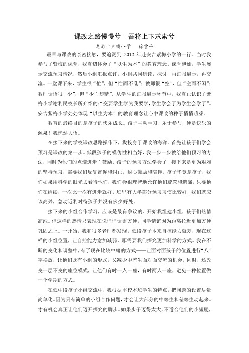 课改之路漫漫兮吾将上下求索兮