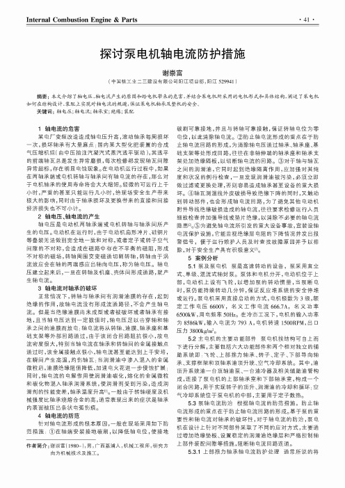 探讨泵电机轴电流防护措施