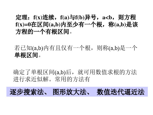 方程求根的数值方法