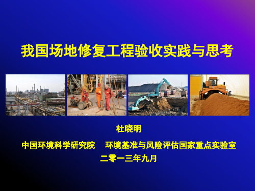 我国污染场地修复工程验收实践与思考