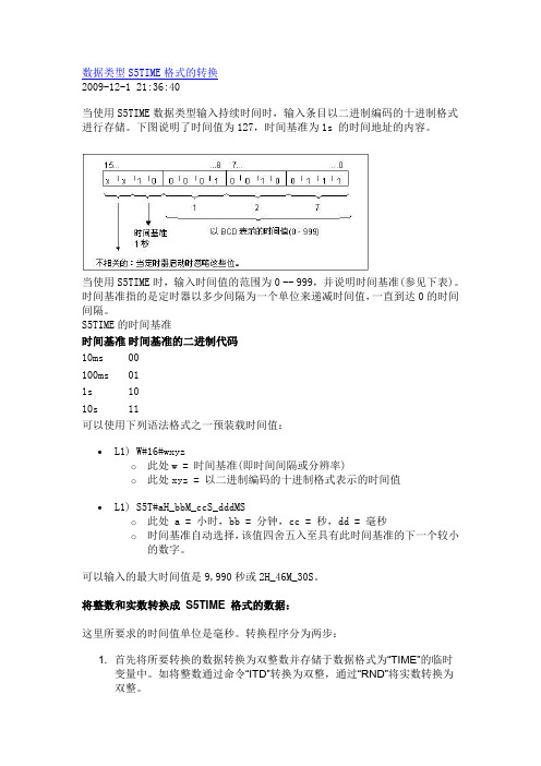 时间转换S5T#