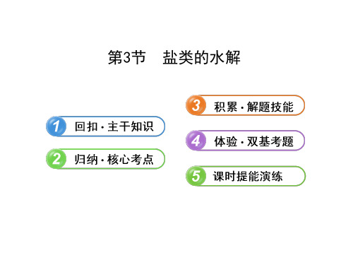 高三化学一轮复习精品课件：盐类的水解