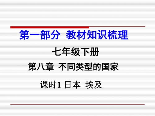 2016届中考地理教材知识梳理课件第8章《不同类型的国家》.ppt