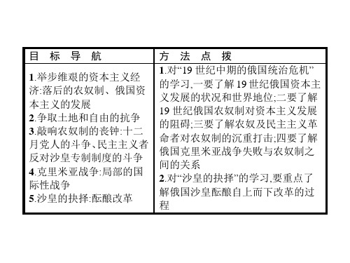 2019年秋高中历史选修一人民版课件：7.1 危机笼罩下的俄国(共13页)