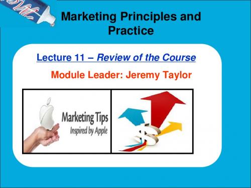 Marketing Principles and Practice (Lecture 11) Review_1