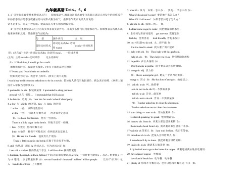 人教版九年级unit4-unit6知识点总结