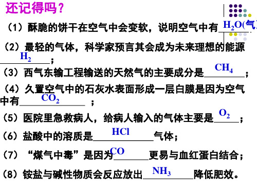 常见气体的制取、净化和检验