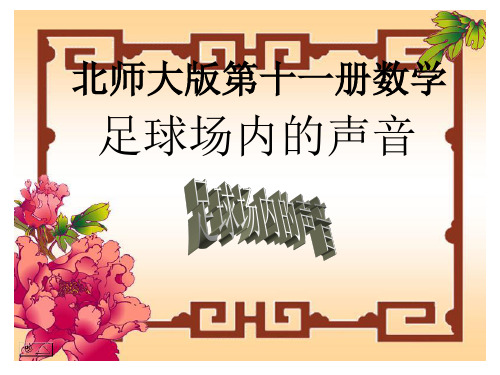 《足球场内的声音》课件PPT(2篇)