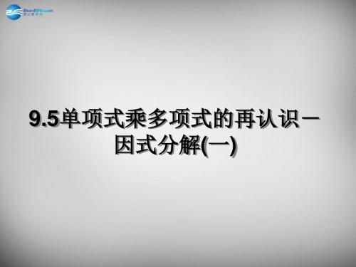 2015年春季新版苏科版七年级数学下学期9.5、多项式的因式分解课件23