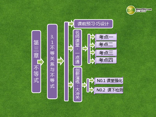 高中数学 第三章 31 不等关系与不等式 新人教A版必修5PPT课件