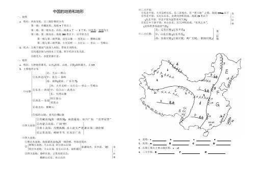 中国的地势和地形