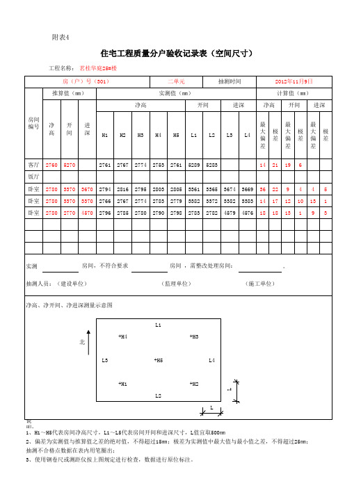 分户验收表4