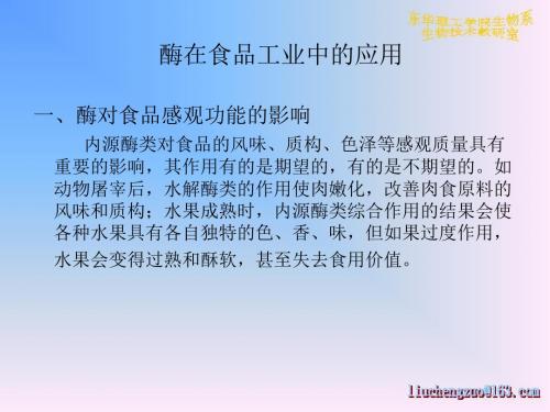 酶在食品工业中的应用ppt课件