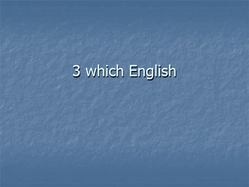 英美文化概论3 which English