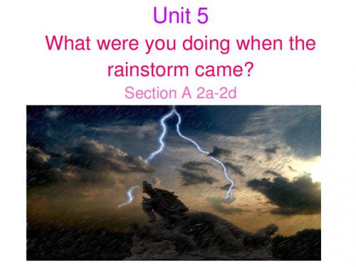 2018人教版新目标英语八年级下U5_What_were_you_doing_when_the_rainstorm_came_Section_A2a-2d