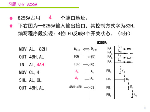第七章 可编程外围接口芯片8255A及其应用