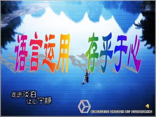 语言运用,存乎于心 ppt