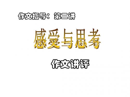 “感受与思考”作文讲评1002(新201907)
