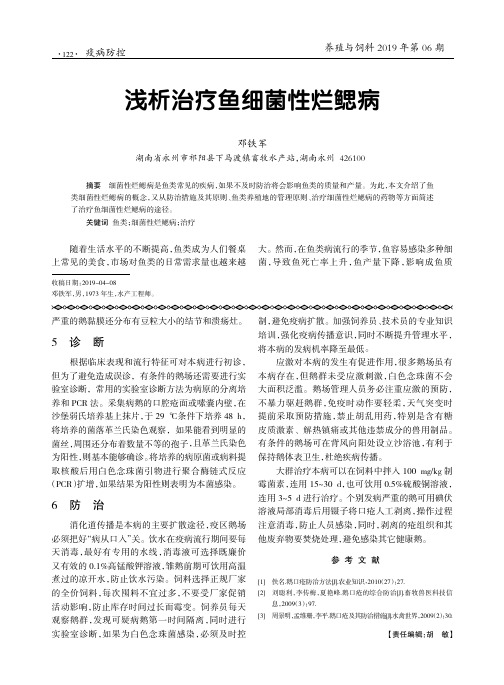 浅析治疗鱼细菌性烂鳃病
