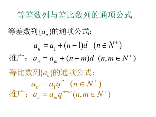 数列通项公式的求法