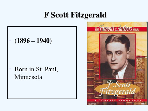 美国文学F·Scott Fitzgerald PPT
