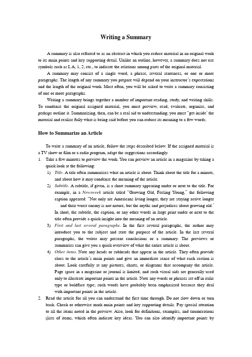 Writing+a+Summary