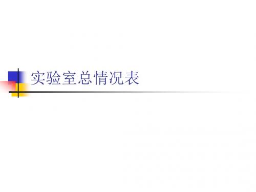 实验室总情况表(精)