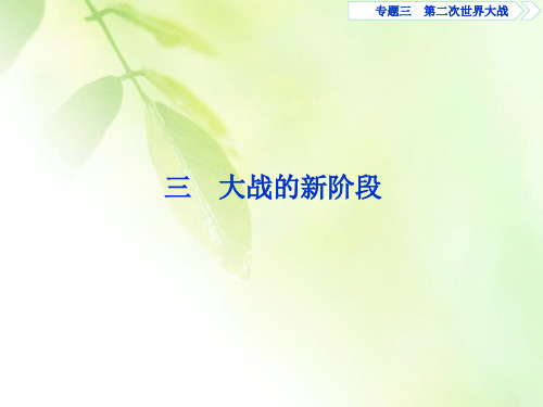 2019-2020学年历史人民版选修3课件：专题三 三 大战的新阶段