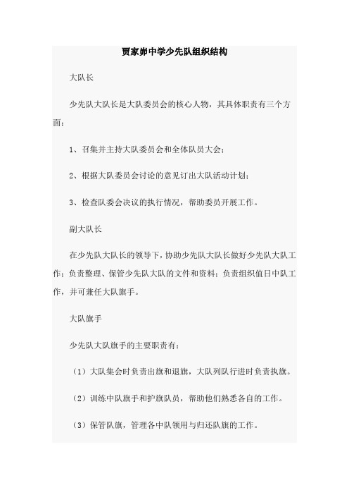 少先队组织结构