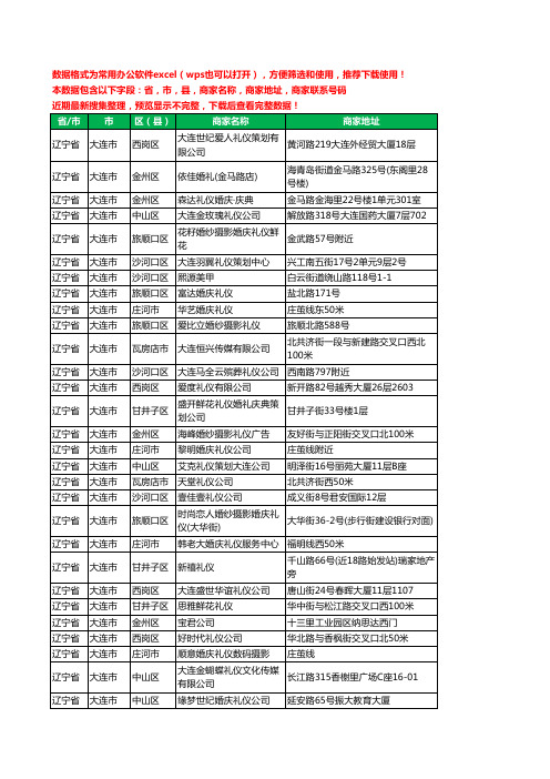 2020新版辽宁省大连市礼仪有限公司工商企业公司商家名录名单黄页联系电话号码地址大全50家