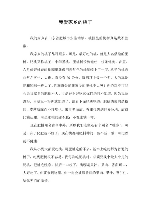 我爱家乡的桃子