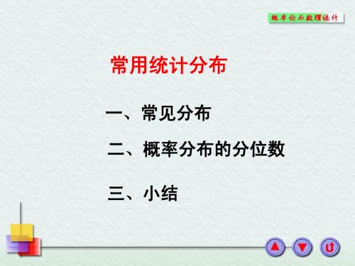 常用统计分布