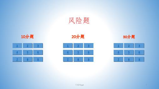 安全生产知识竞赛—风险题ppt课件