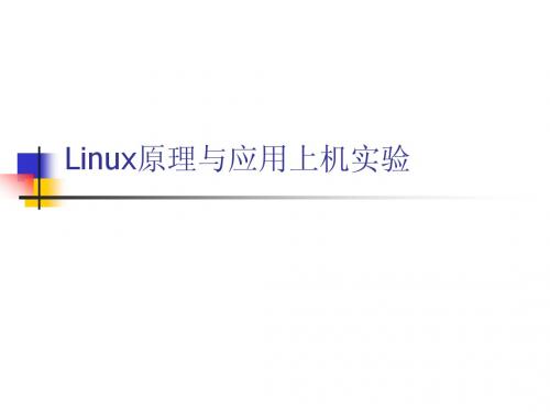 Linux原理与应用上机实验