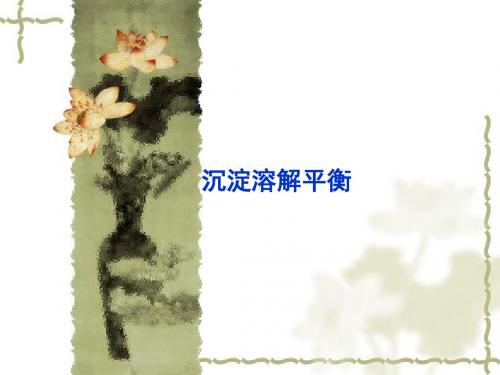 《沉淀溶解平衡》