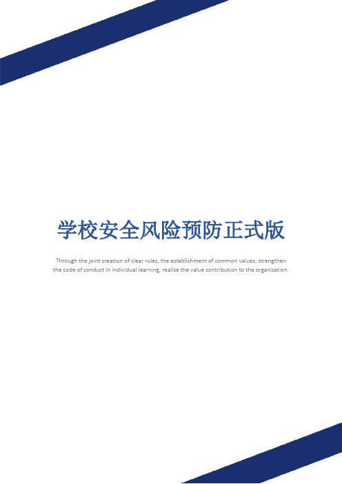 学校安全风险预防正式版