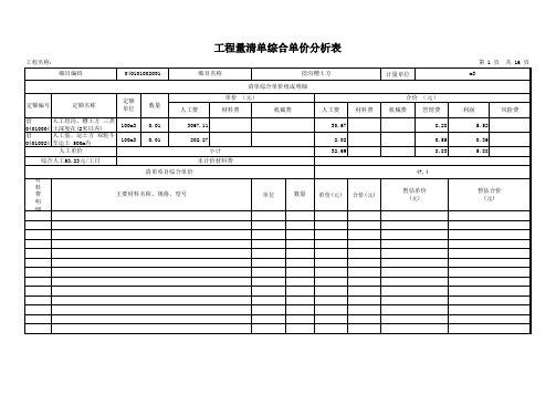 小区绿化工程预算20130331