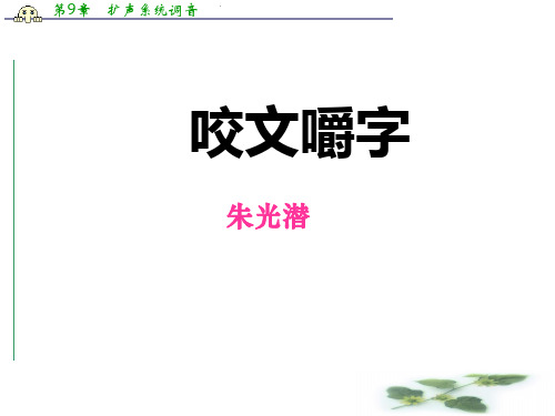 苏教高中语文必修三课件：第一专题3《咬文嚼字》 (共43张PPT)